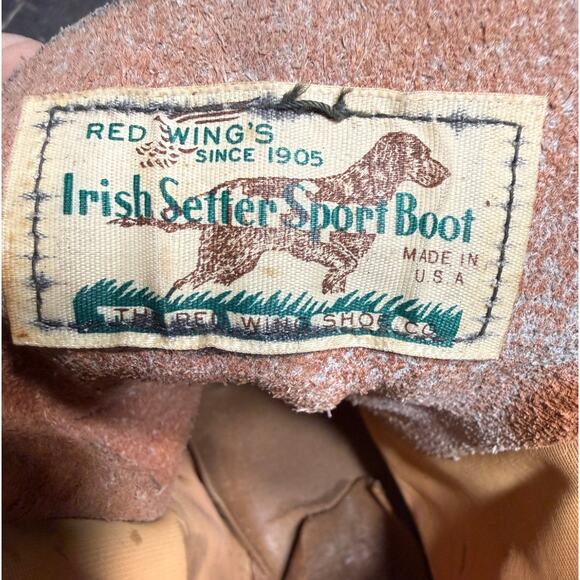Vintage Red Wing Irish Setter 859 Upland Boots Brown Leather USA Mens 12 Resoled main image 6